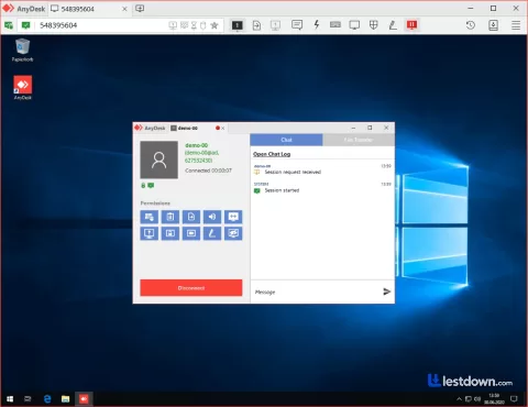 Windows üzerinde AnyDesk 9.8.1, ekran görüntüsü 1/2