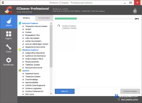 CCleaner 7.12.1526 on Windows, screenshot 1 of 2