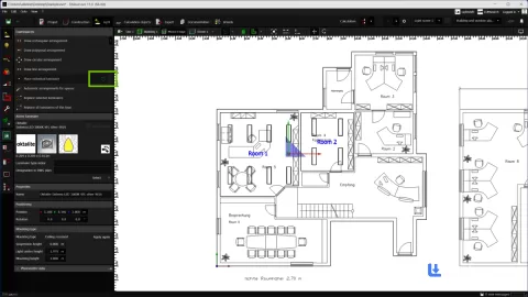 DIALux evo 14.0 on Windows, screenshot 3 of 3