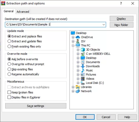 WinRAR 64-bit 7.23 sous Windows, capture d’écran 1 sur 1