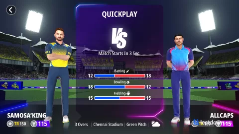 World Cricket Championship 4 1.3.5 sous Android, capture d’écran 3 sur 3